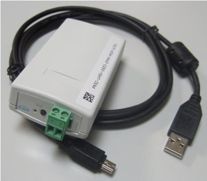 via USB op KNX bus